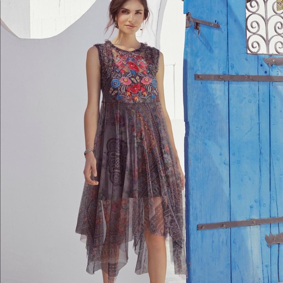 Johnny Was Burnette Mesh Dress - Picture 2 of 6